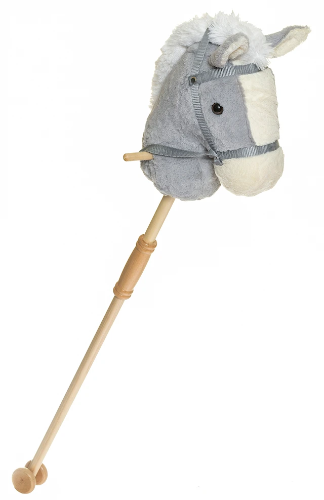 Keppihevonen Harmaa Irrotettava 100 Cm Teddykompaniet