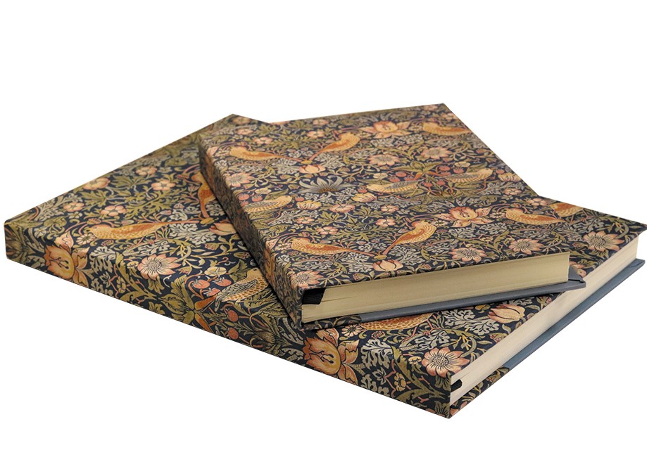 Skrivbok A5 William Morris, Strawberry Thief Linjerad 96 sidor 1-pack