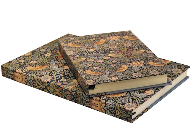 Skrivbok A5 William Morris, Strawberry Thief Linjerad 96 sidor 1-pack