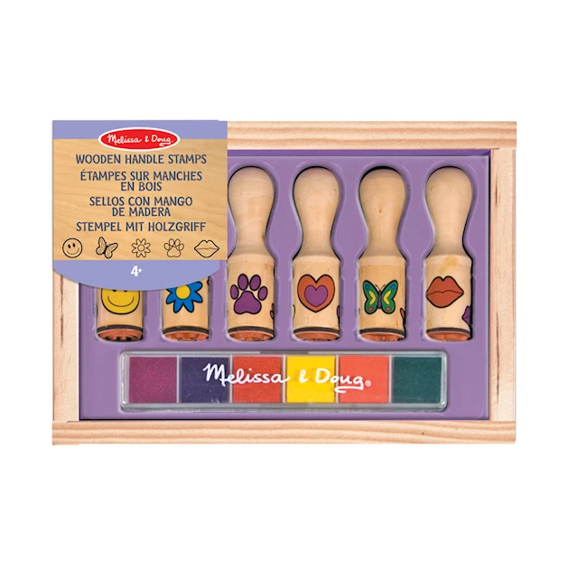Stämplar i trä 6-p, Melissa & Doug