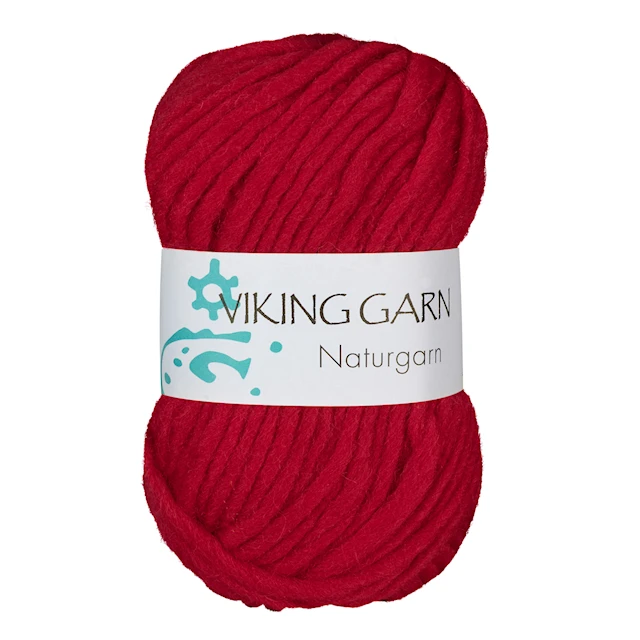 Naturgarn 50 g Punainen 650 Viking Garn