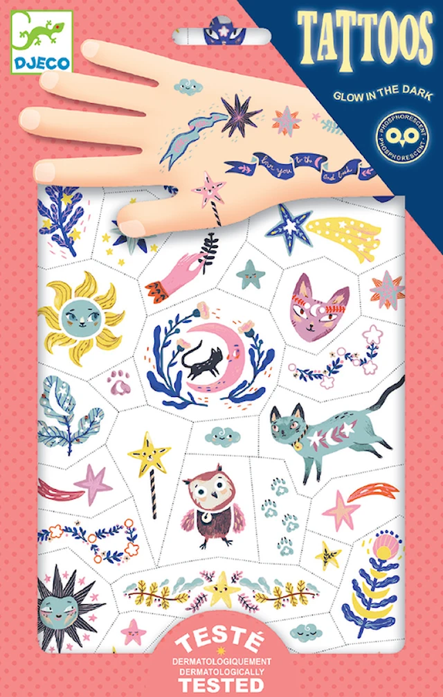 Tatuoinnit Itsevalaisevat Sweet Dreams 50 kpl Djeco