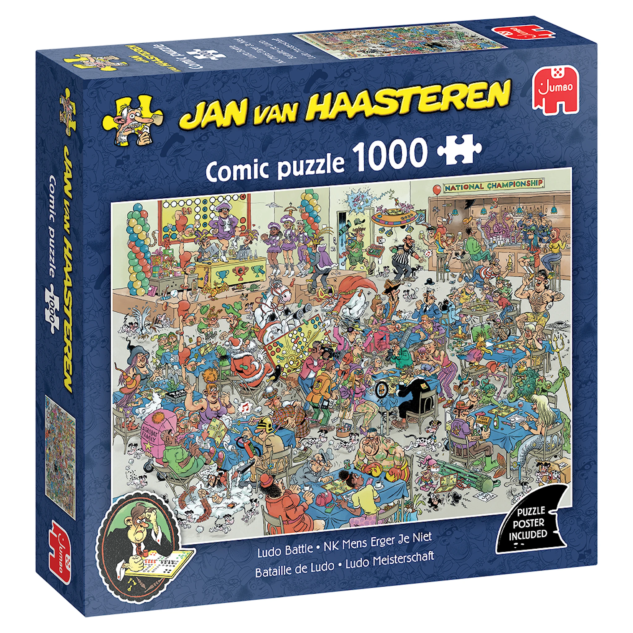 Produktbild för Jan Van Haasteren Puzzle Championship Ludo Battle Pussel 1000 bitar