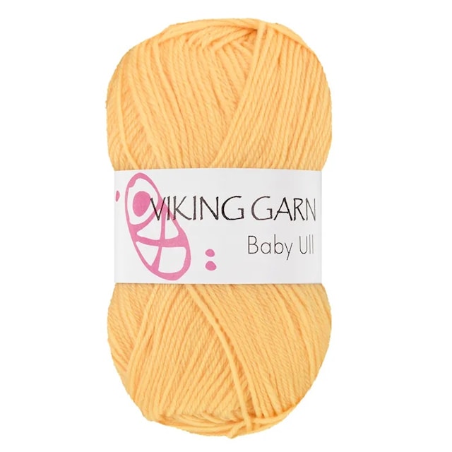 Baby Ull 50 g Vaaleankeltainen 343 Viking Garn