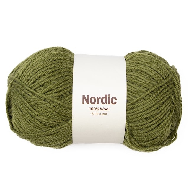 Nordic 100% villa 100 gr Koivunlehti vihreä A842  Adlibris