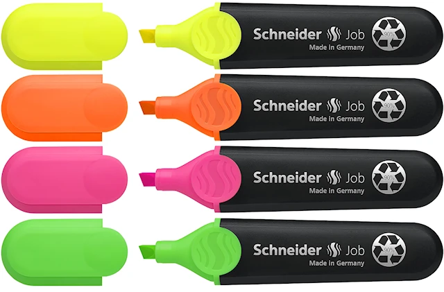 Överstrykningspenna Neon 4-p Schneider Job