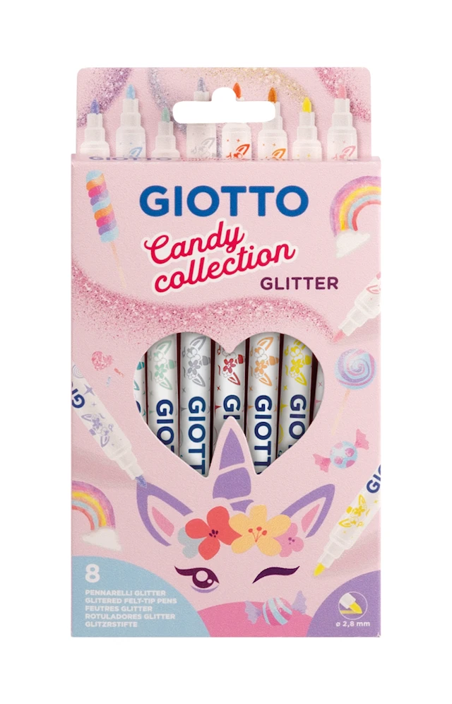 Glitterkynät Turbo Glitter Candy Collection 8 kpl Giotto