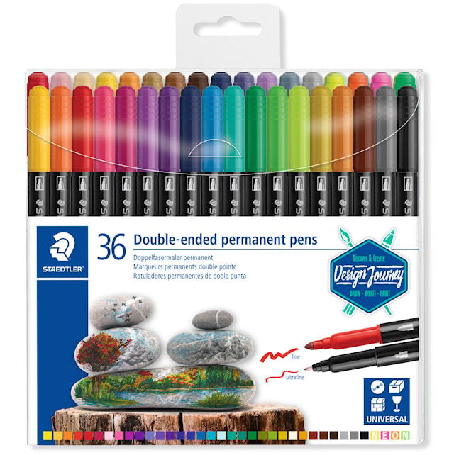 Design Journey Kaksikärkinen permanenttikynä 36-pack Staedtler