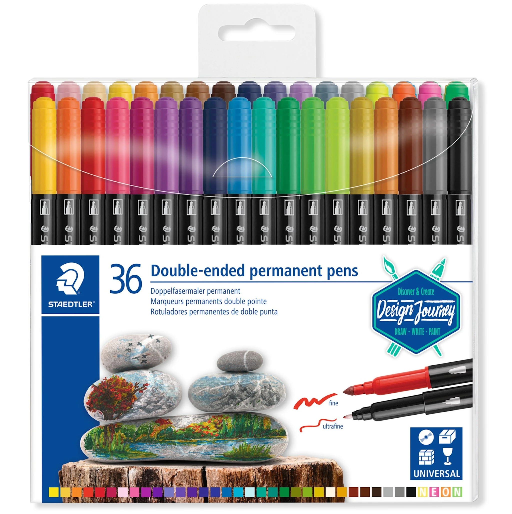 Produktbilde for Permanent tusj Dobbel spiss Design Journey 36 stk Staedtler
