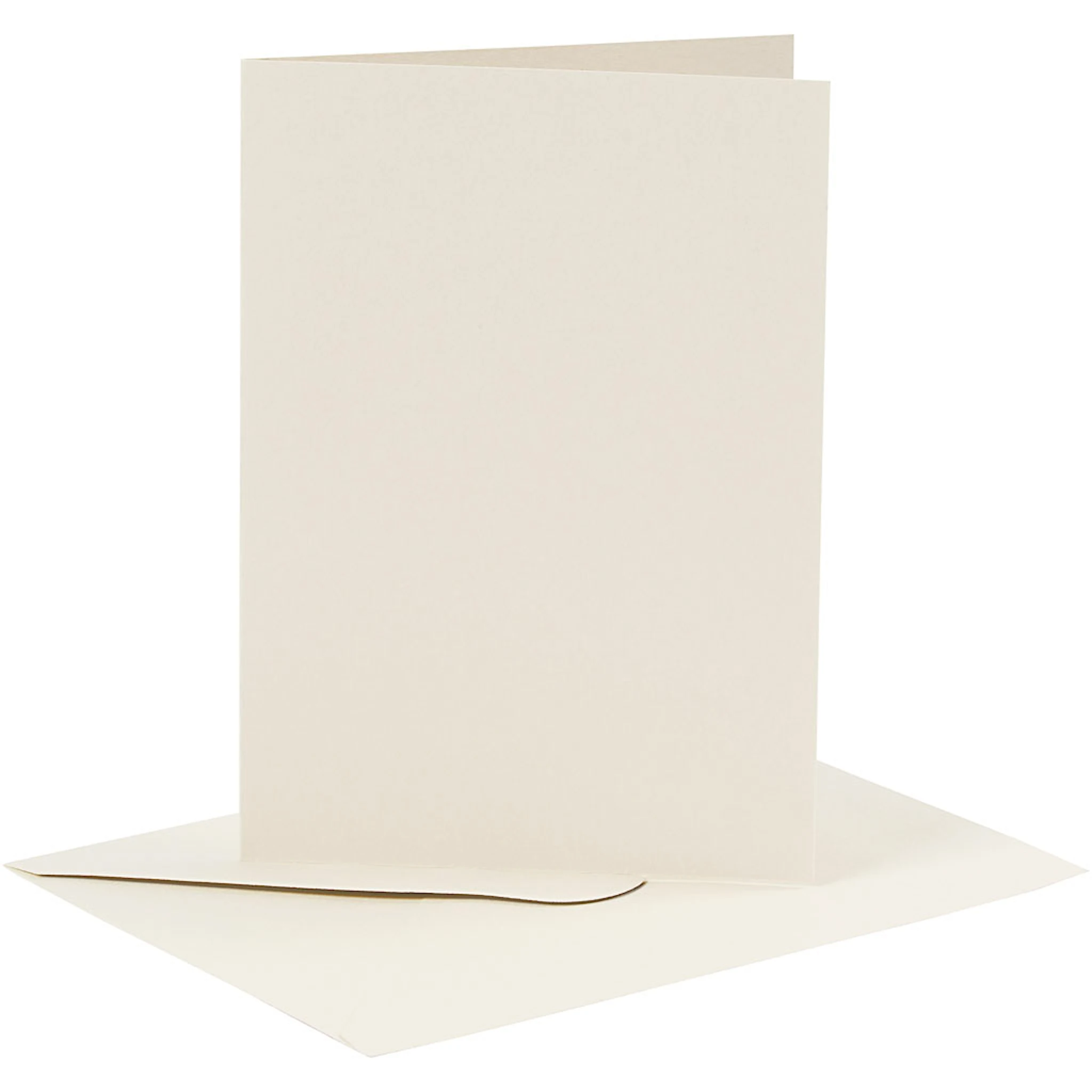 Produktbild för Kort och Kuvert Råvit 10,5x15 cm 6-pack