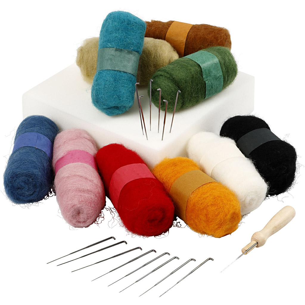 Ryhmäaskartelusetti Neulahuovutus, värilajitelma, 1 set