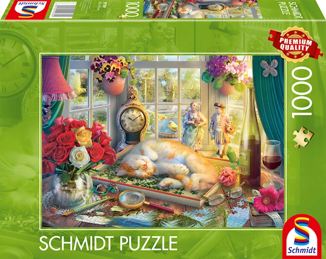 Puzzle time with the cat 1000 bitar, Schmidt
