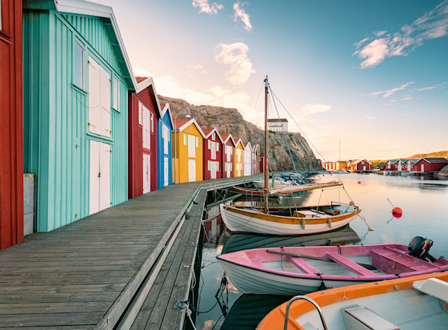 Produktbild 3 för Pussel Boathouses In Smogen 500 bitar, Ravensburger