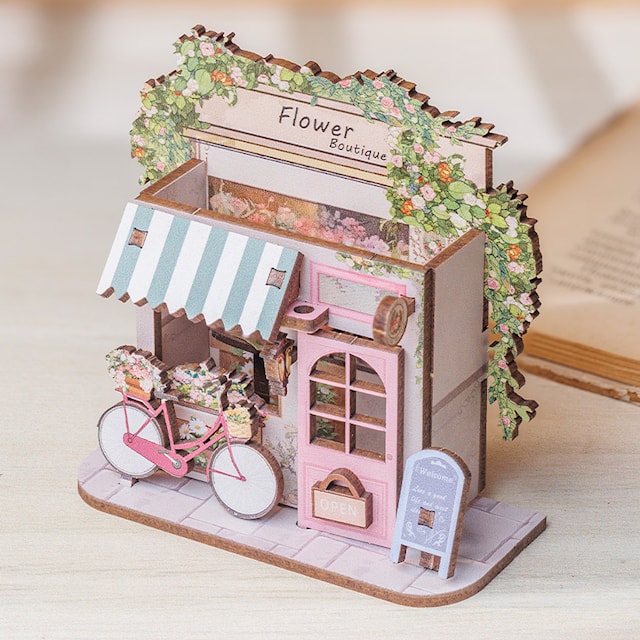 Produktbild 2 för Book Nook: DIY Magnetic Flower Shop-magnet, Caratem