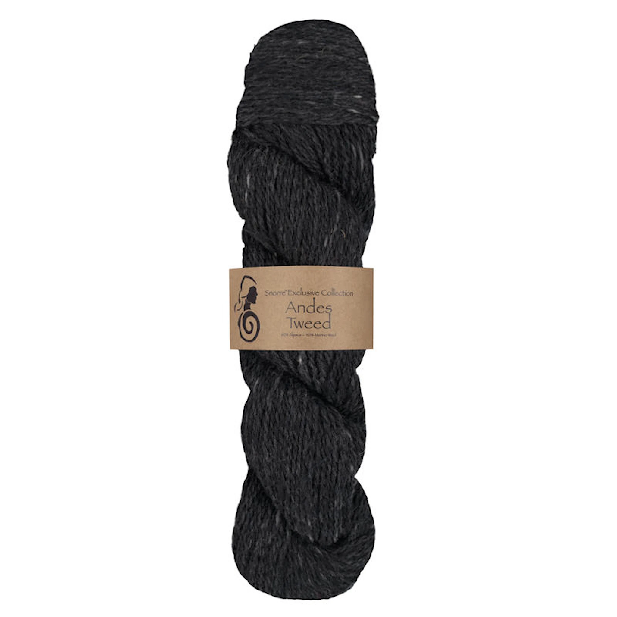 Tuotekuva ille Andes Tweed alpakka, villa 50 g Musta 203, Viking Snorre