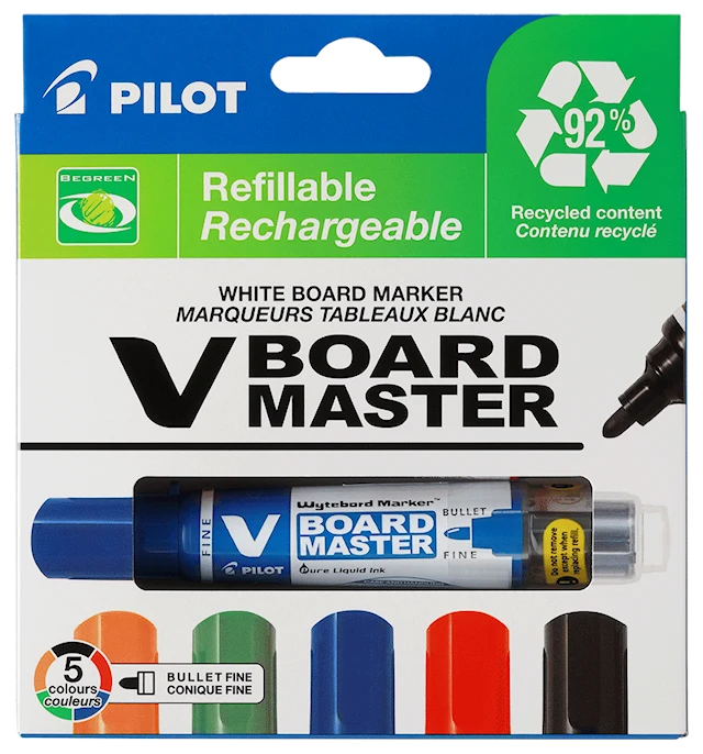 Valkotaulukynä Viistopäinen 5-p Pilot