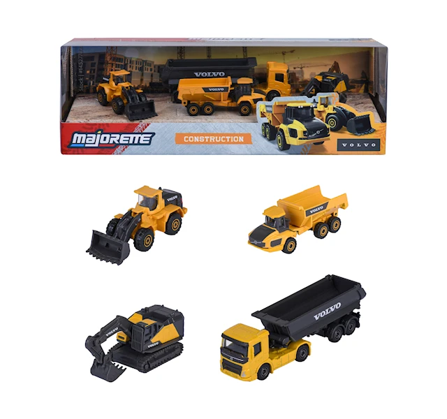 Majorette Volvo Työajoneuvot Lahjapakkaus 4-Pack