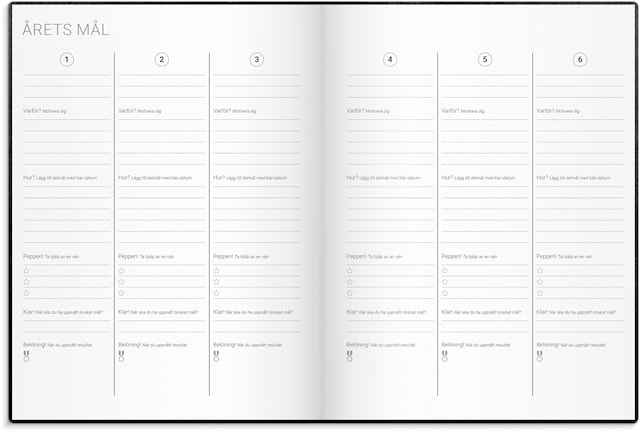 Produktbild 3 för Kalender 2026 Goal Planner Svart Burde