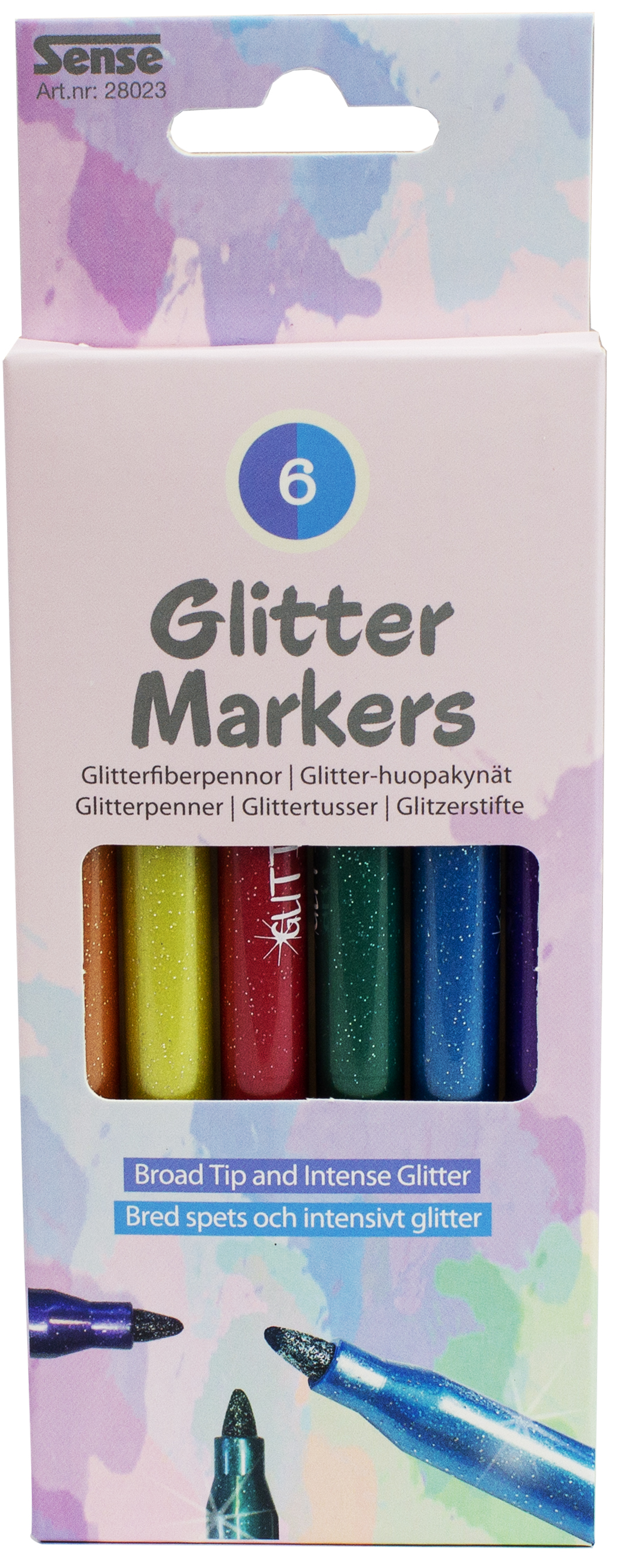 Glitterpennor 6-p, Sense