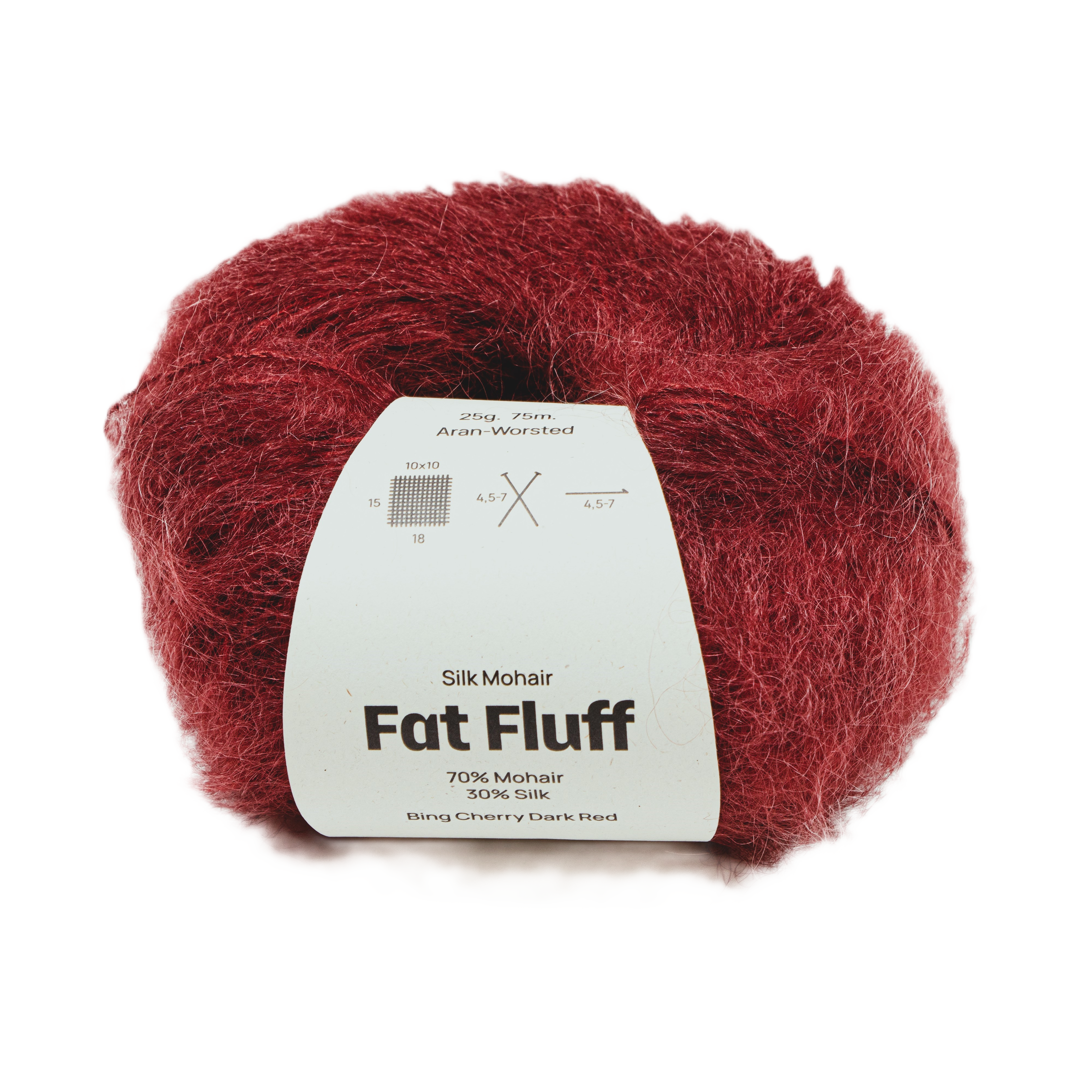Silk Mohair Fat Fluff 25 gr Bing Cherry red A809 Adlibris