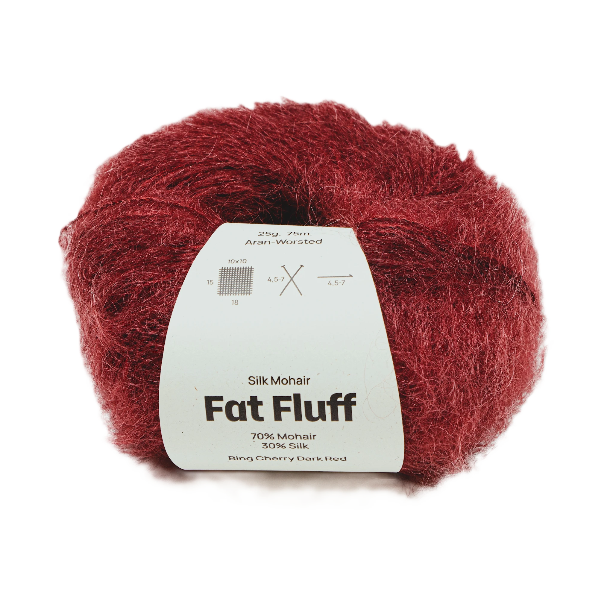 Produktbild för Silk Mohair Fat Fluff 25 gr Bing Cherry red A809 Adlibris