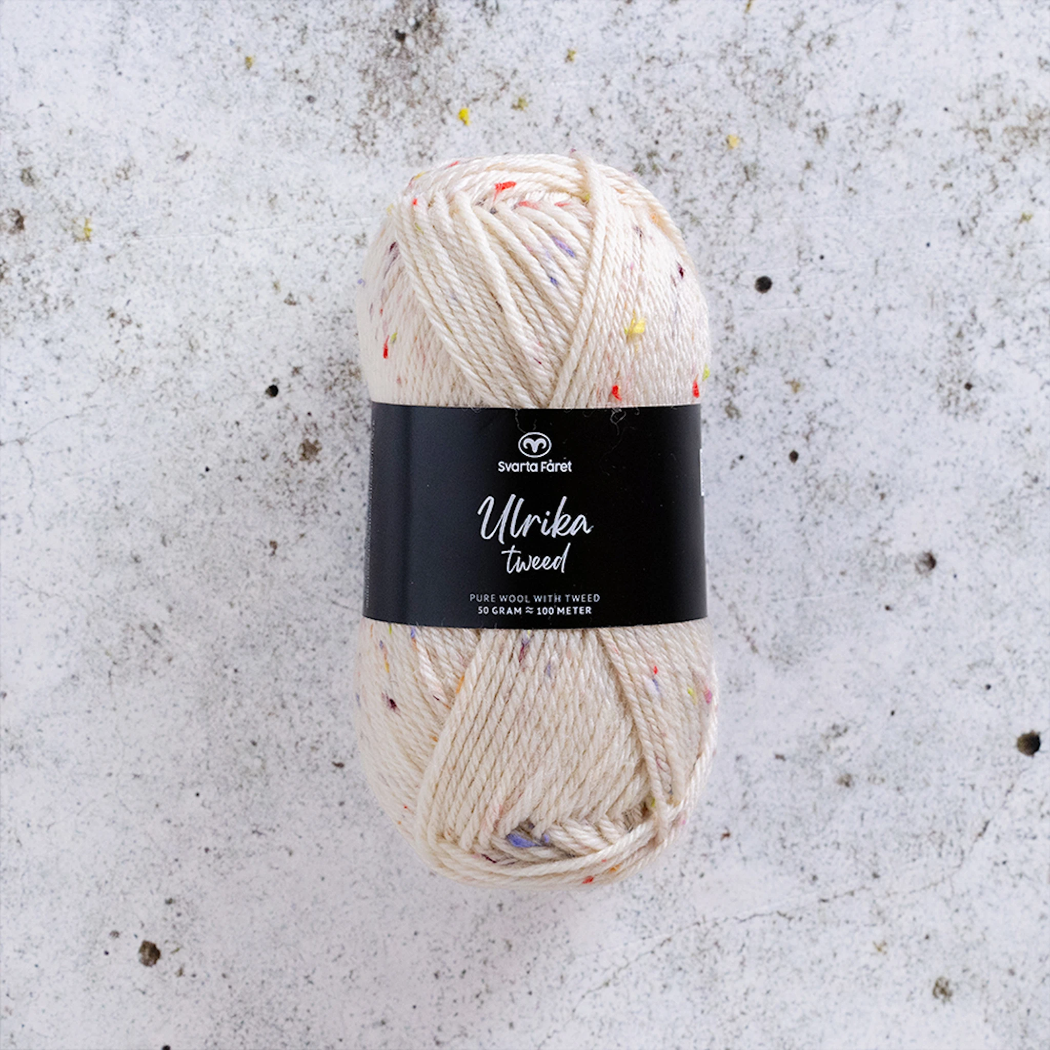 Produktbild för Ulrika Tweed Ullmix 50 g Burrata 005 Svarta Fåret