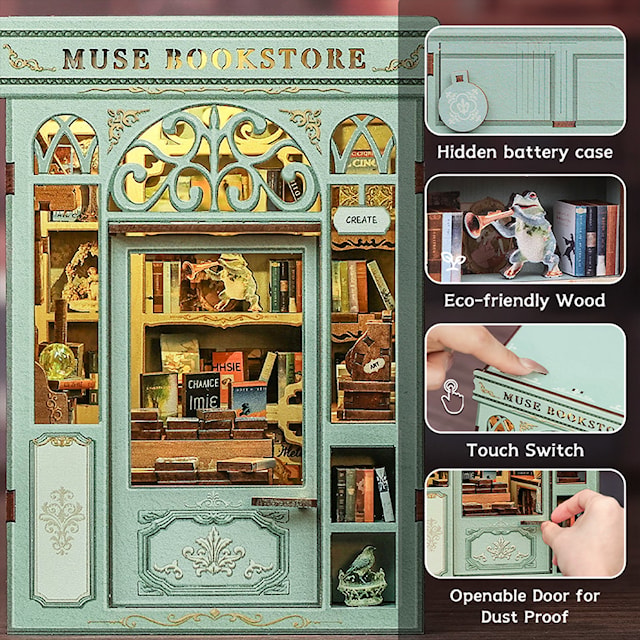 Produktbild 3 för Mini Book Nook Muse Bookstore CuteBee
