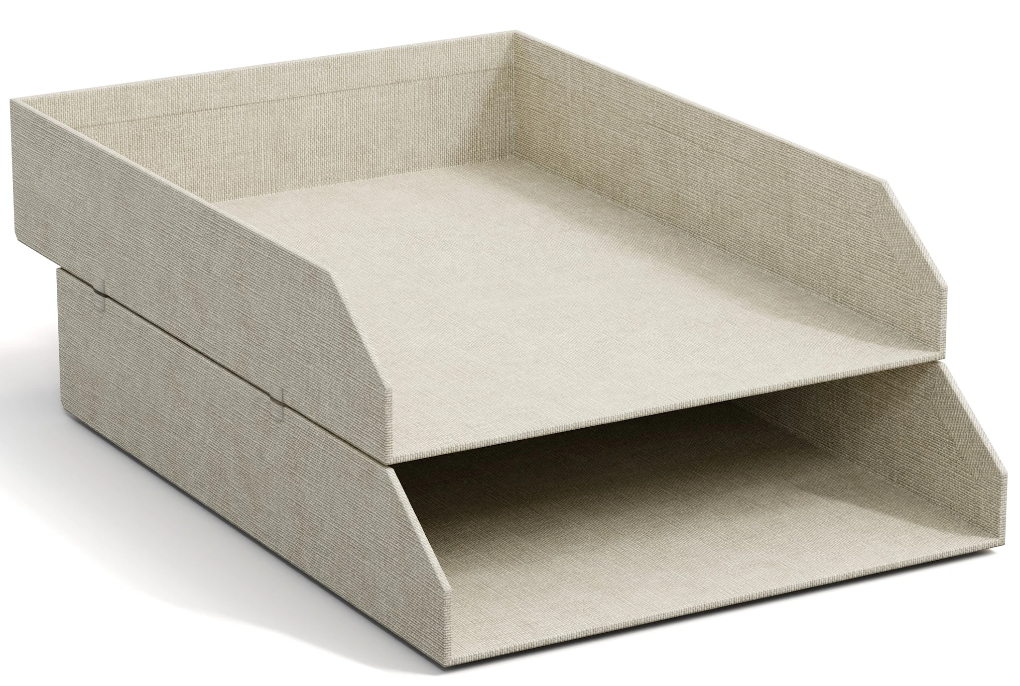 Produktbild för Brevkorg Stapelbar Linen 2-pack Bigso Box of Sweden