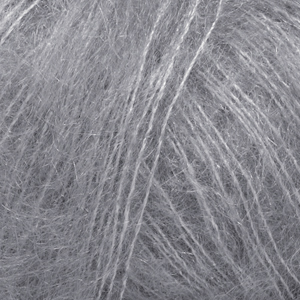 Kid- Silk Uni Color Garn Mohair Silke 25 g grå 10 Drops