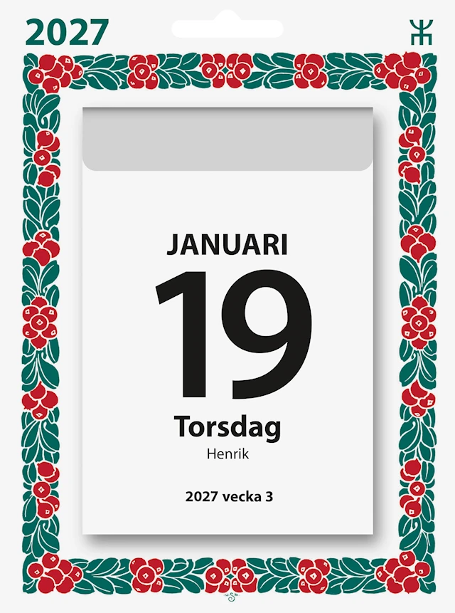 Kalender Väggplån Dagblock Lingon 2027 Almanacksförlaget