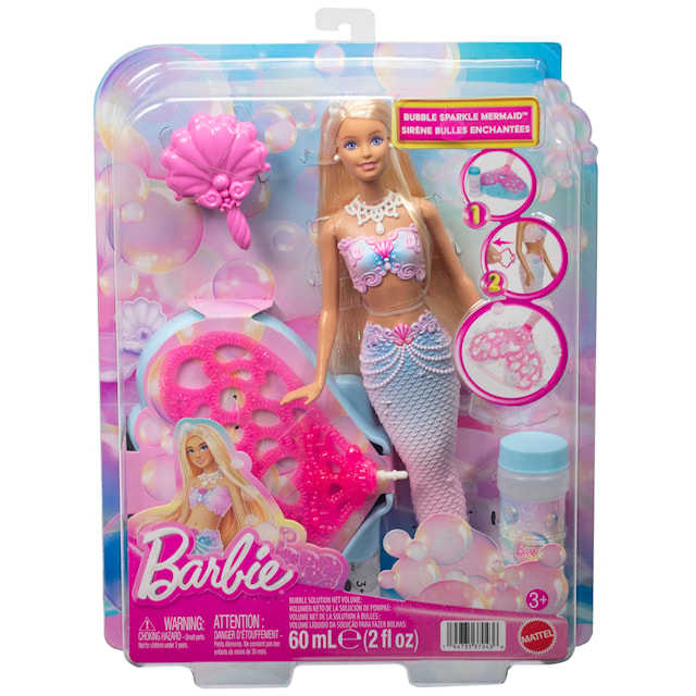 Produktbild 6 för Bubbletastic Sjöjungfrudocka Barbie