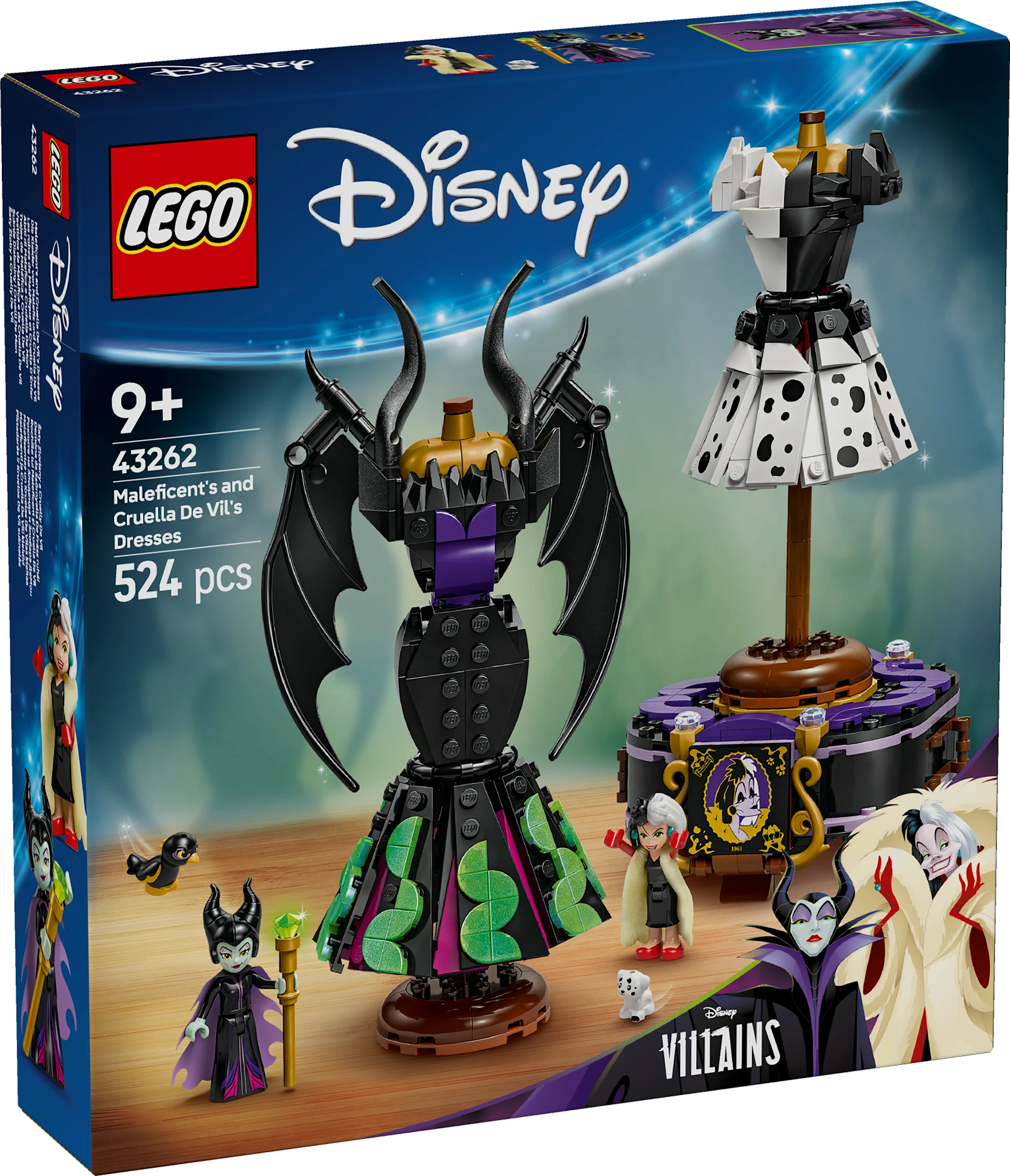 Produktbild för Maleficents och Cruella De Vils klänningar LEGO® Disney™ (43262)