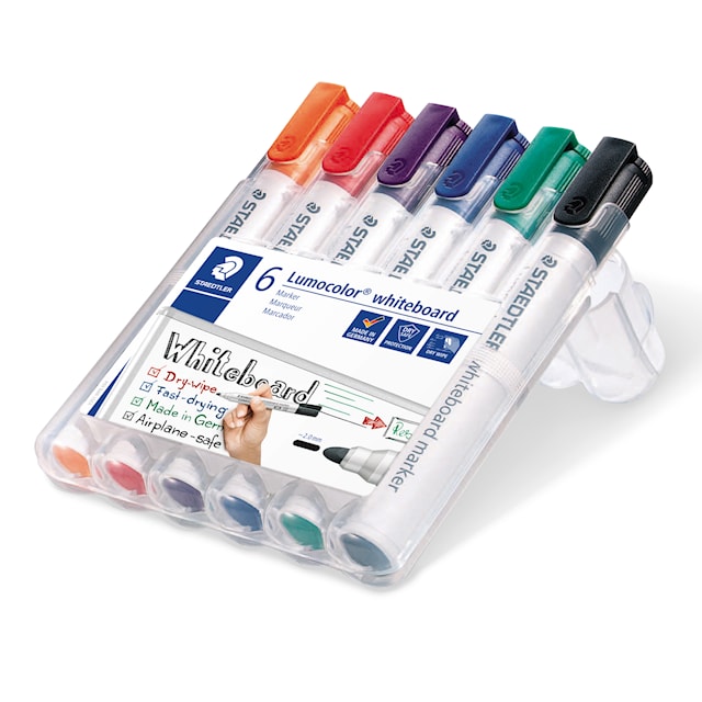 Produktbild 2 för Lumocolor whiteboardpennor 6-pack Staedtler
