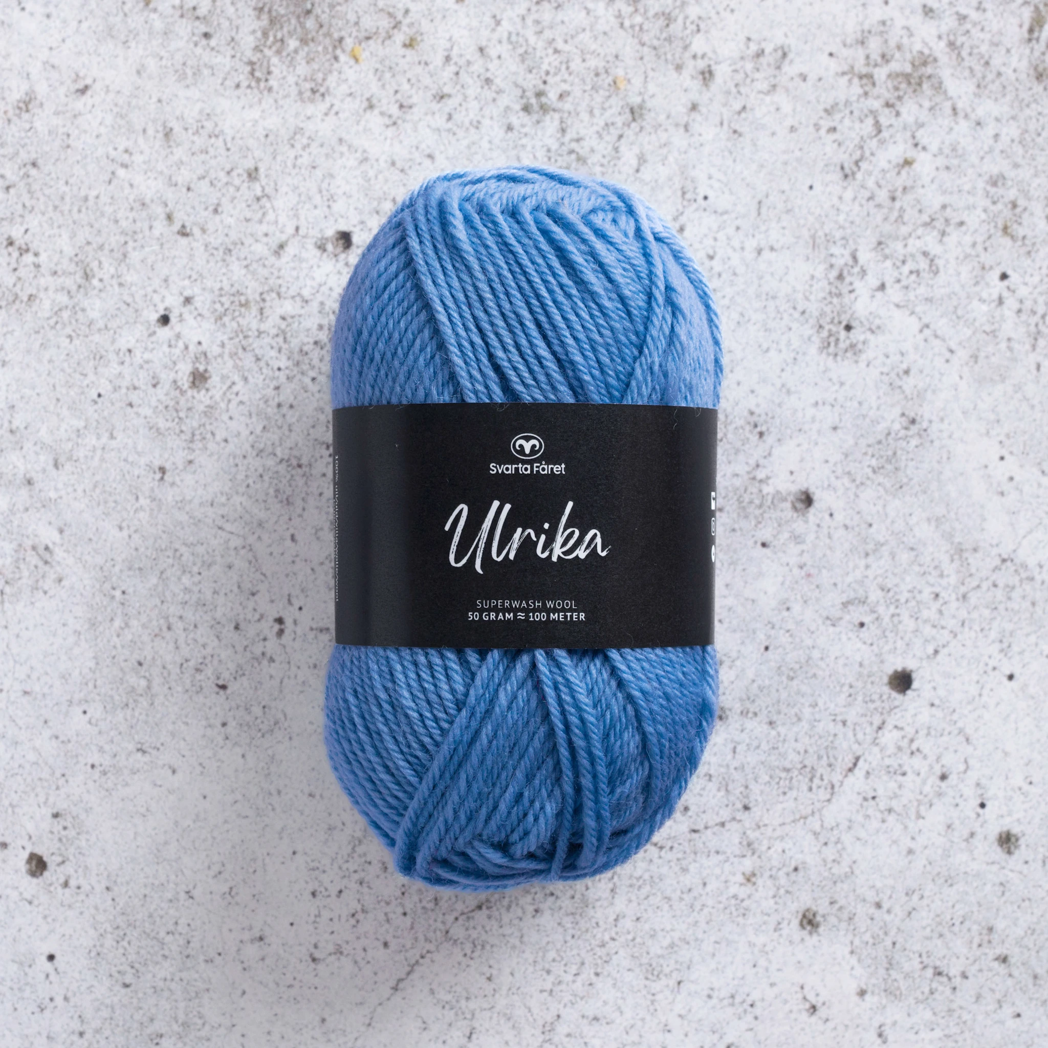 Produktbild för Ulrika Ullgarn 50 g Blue Bayou (10) Svarta Fåret