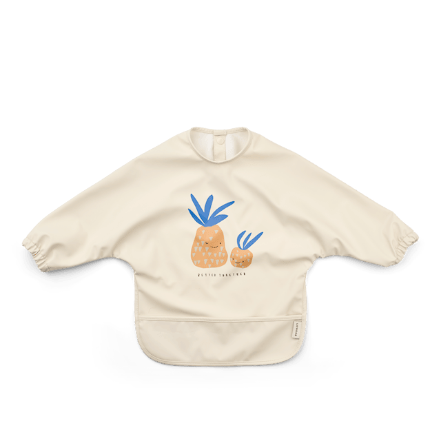 Tuotekuva 1 - Merle-ruokalappu hihoilla, ananas/hiekka Liewood