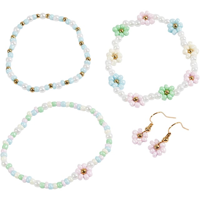 Produktbilde 2 for Mini DIY Kit Smykker, Elastisk armbånd, ørering, 1 pk.