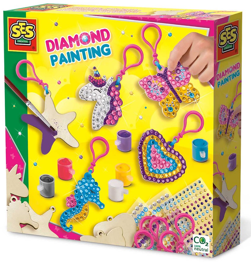 Diamond Painting glittriga nyckelringar SES Creative
