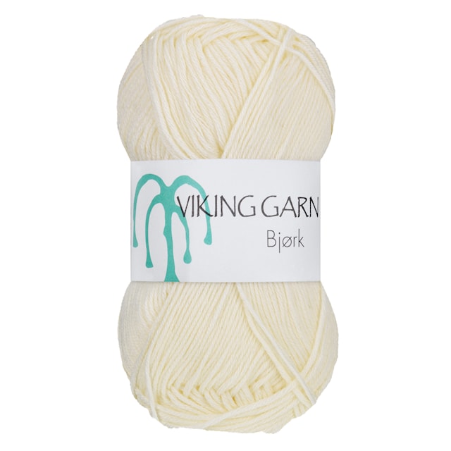 Bjørk 50 g luonnonvalkoinen Viking Garn