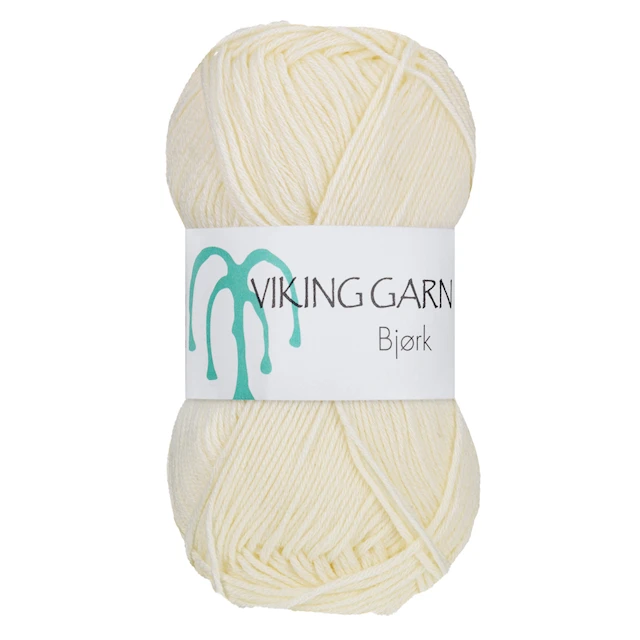 Bjørk 50 g luonnonvalkoinen Viking Garn