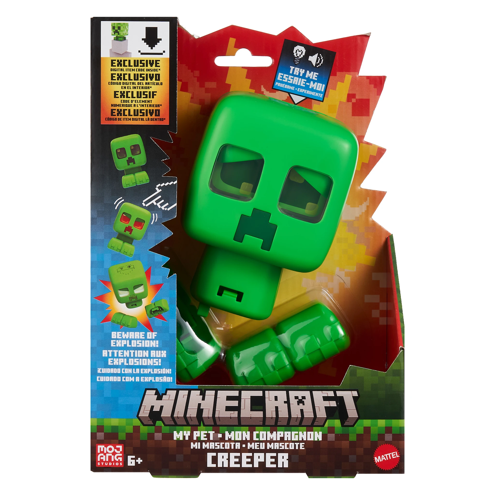 Produktbilde for Minecraft Movie My Pet Creeper med lyd og lys