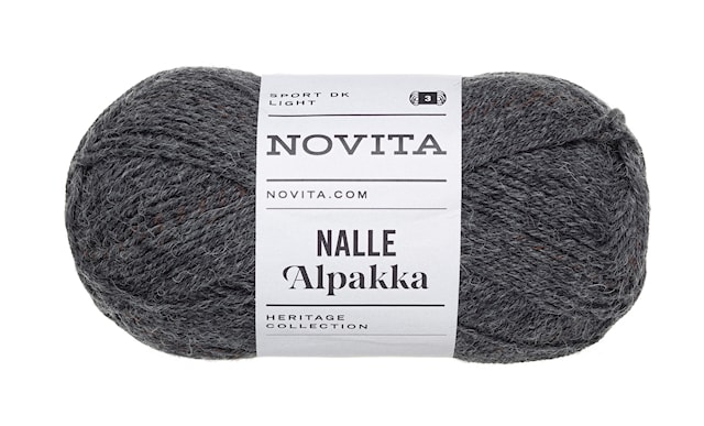 Nalle Alpakka Garn 50g Grafit grå 044 Adlibris
