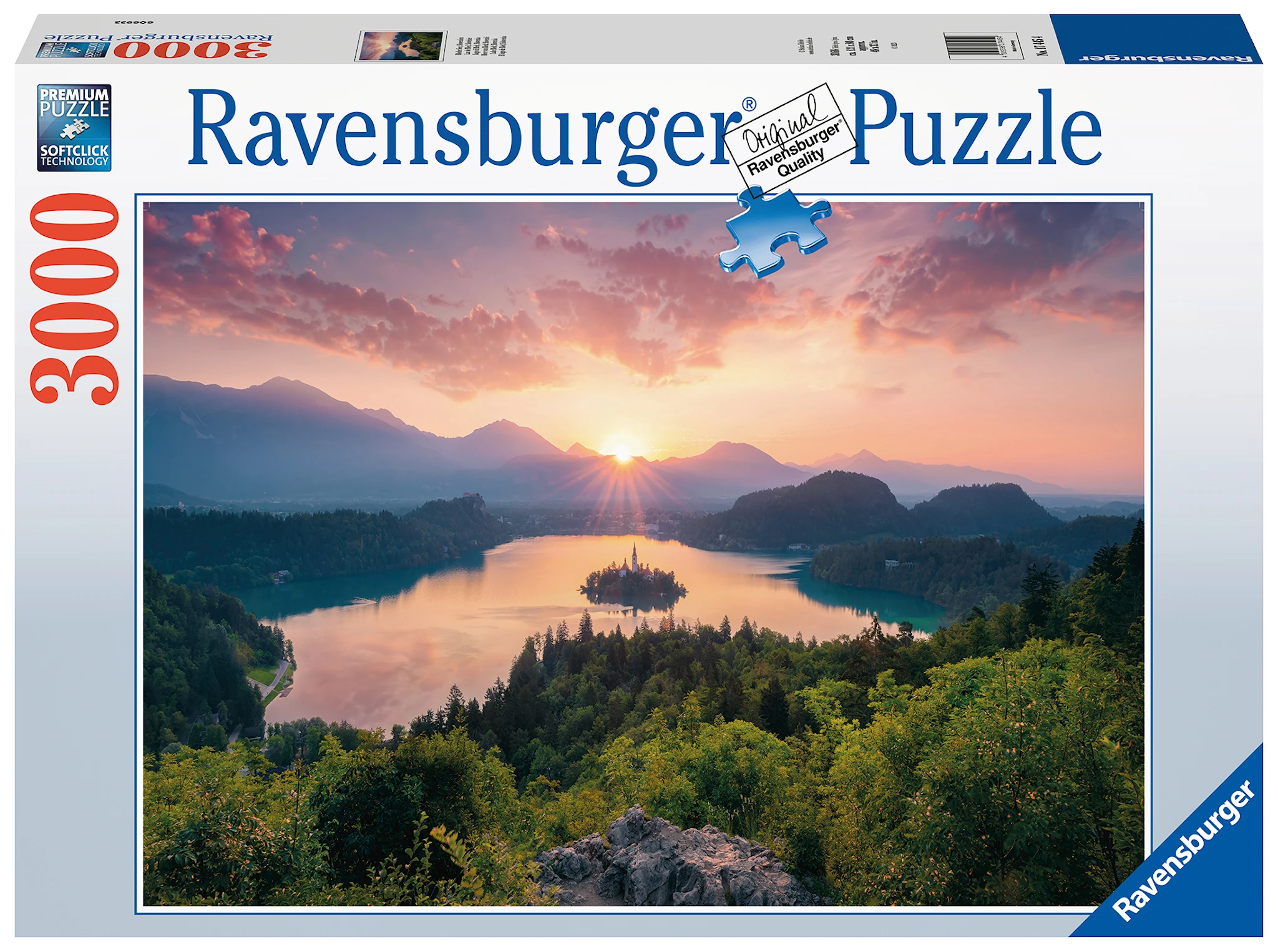 Produktbild för Lake Bled, Slovenia, Pussel 3000 bitar, Ravenburger