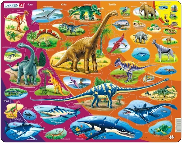 Kehys palapeli Dinosaurs Larsen 85 palaa