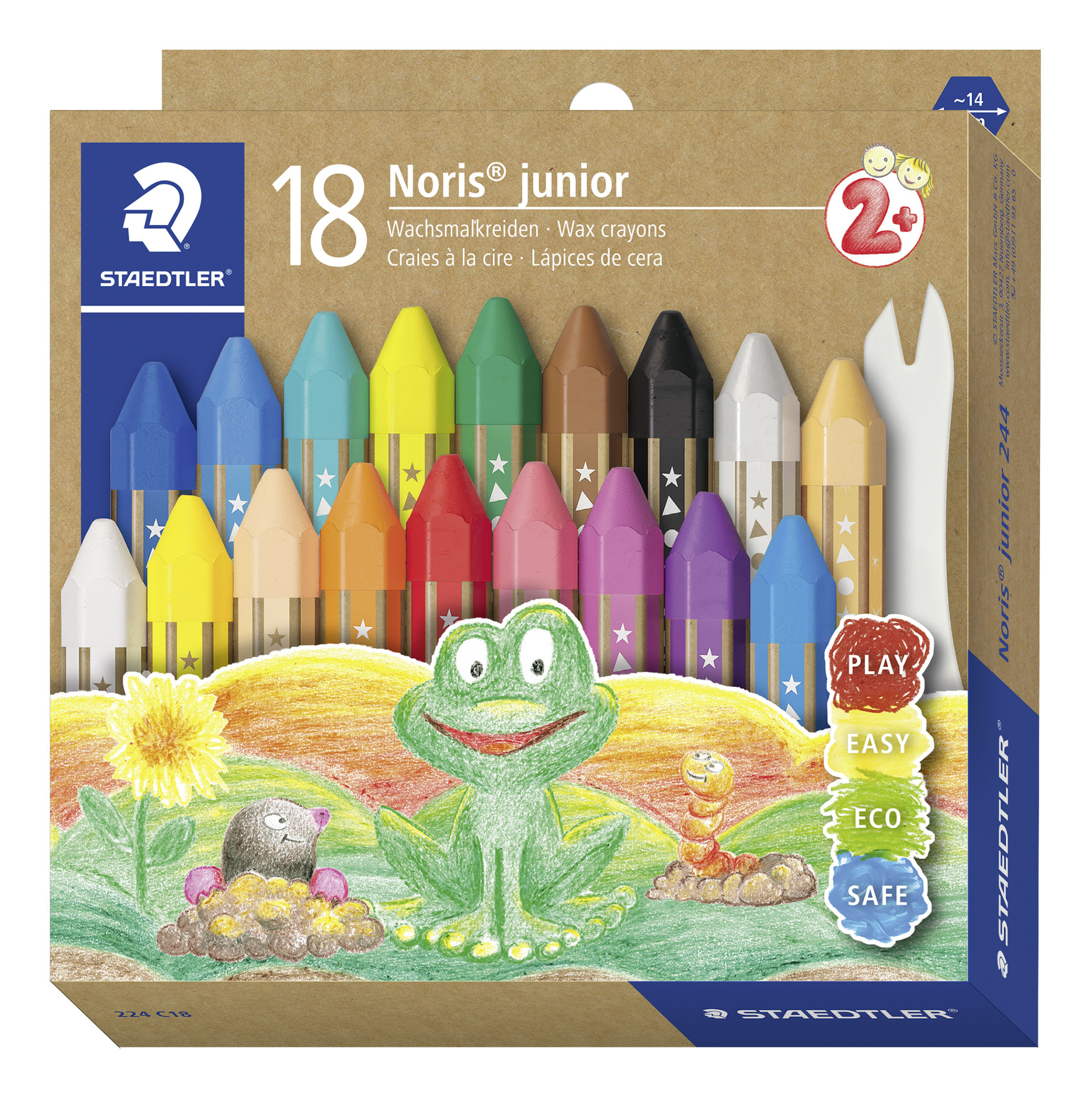 Vaxkrita fr&aring;n 2 &aring;r 18-pack Noris Junior Staedtler