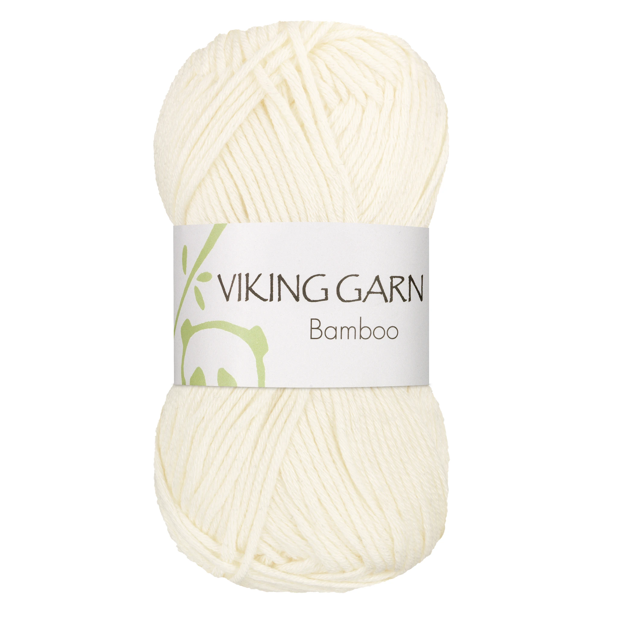 Produktbild för Bamboo Garn Bomullsmix 50 g Naturvit  602 Viking Garn