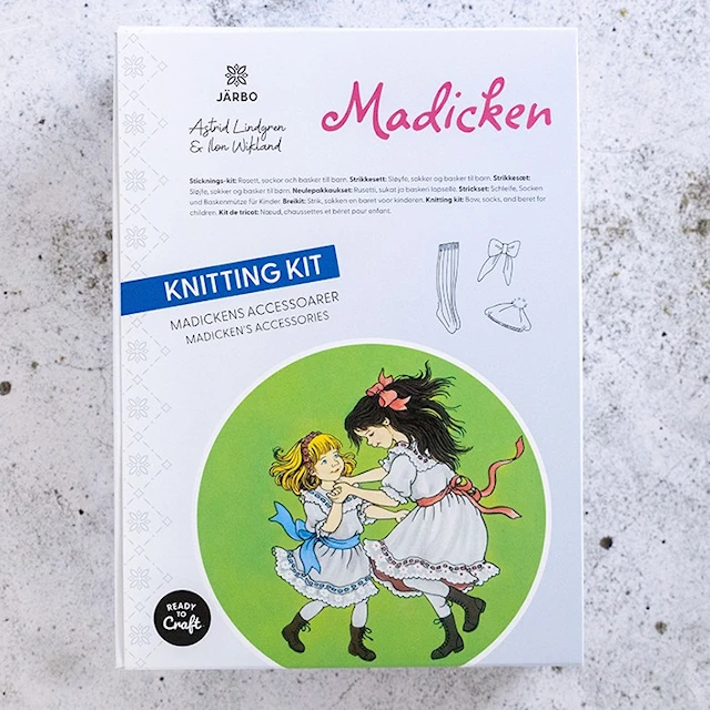 Astrid Lindgren Ilon Wikland stickkit Madickens accessoarer Järbo