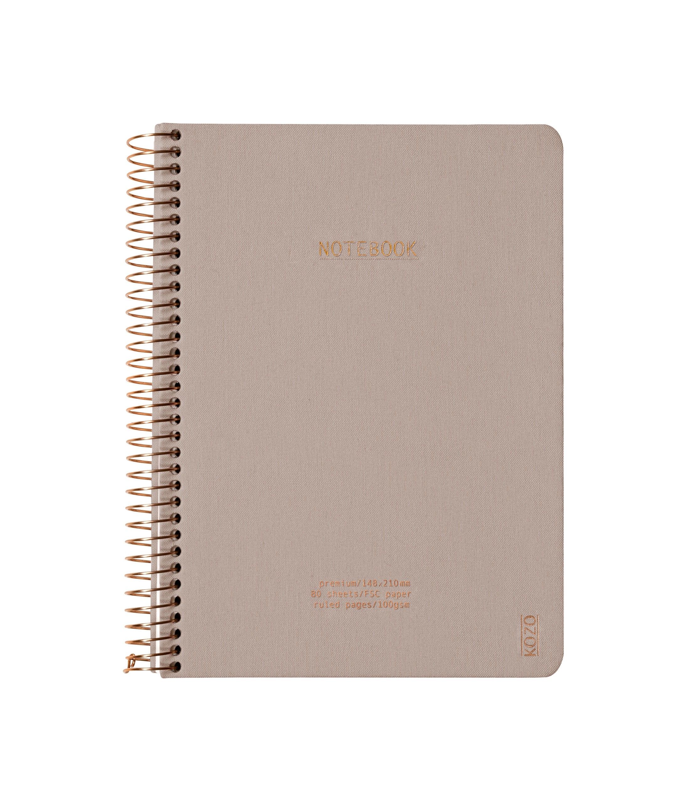 Anteckningsbok A5 Premium Sand KOZO