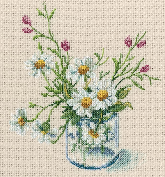 Kirjontapaketti kesäkimppu 15,5x17,5 cm RTO