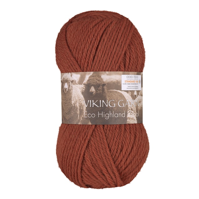 Eco Highland Wool Garn 50 g Rust 252 Viking Garn