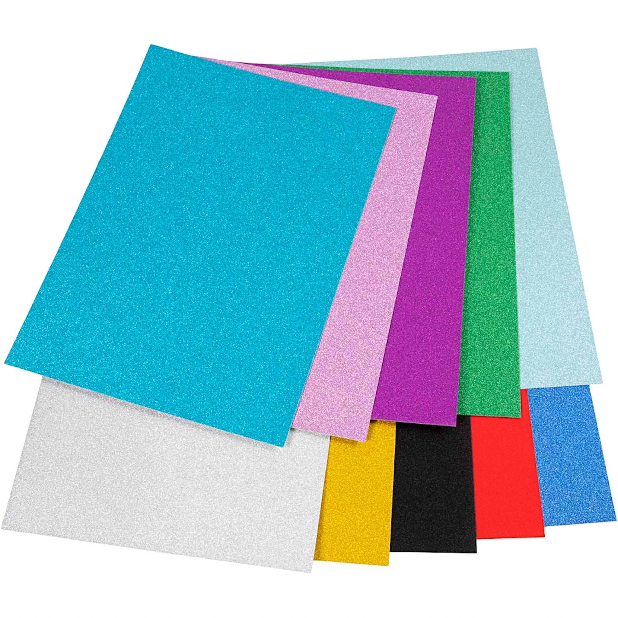 Produktbilde for Glitterkartong, A4, Farge kan variere , 250 g, 10 ark/ 1 pk.